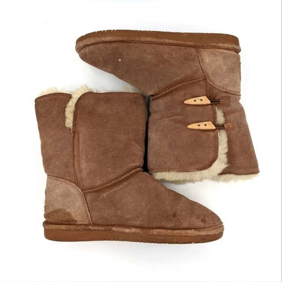 Bearpaw Lined Brown Suede Winter Boot 10 Women - Picture 2 of 8